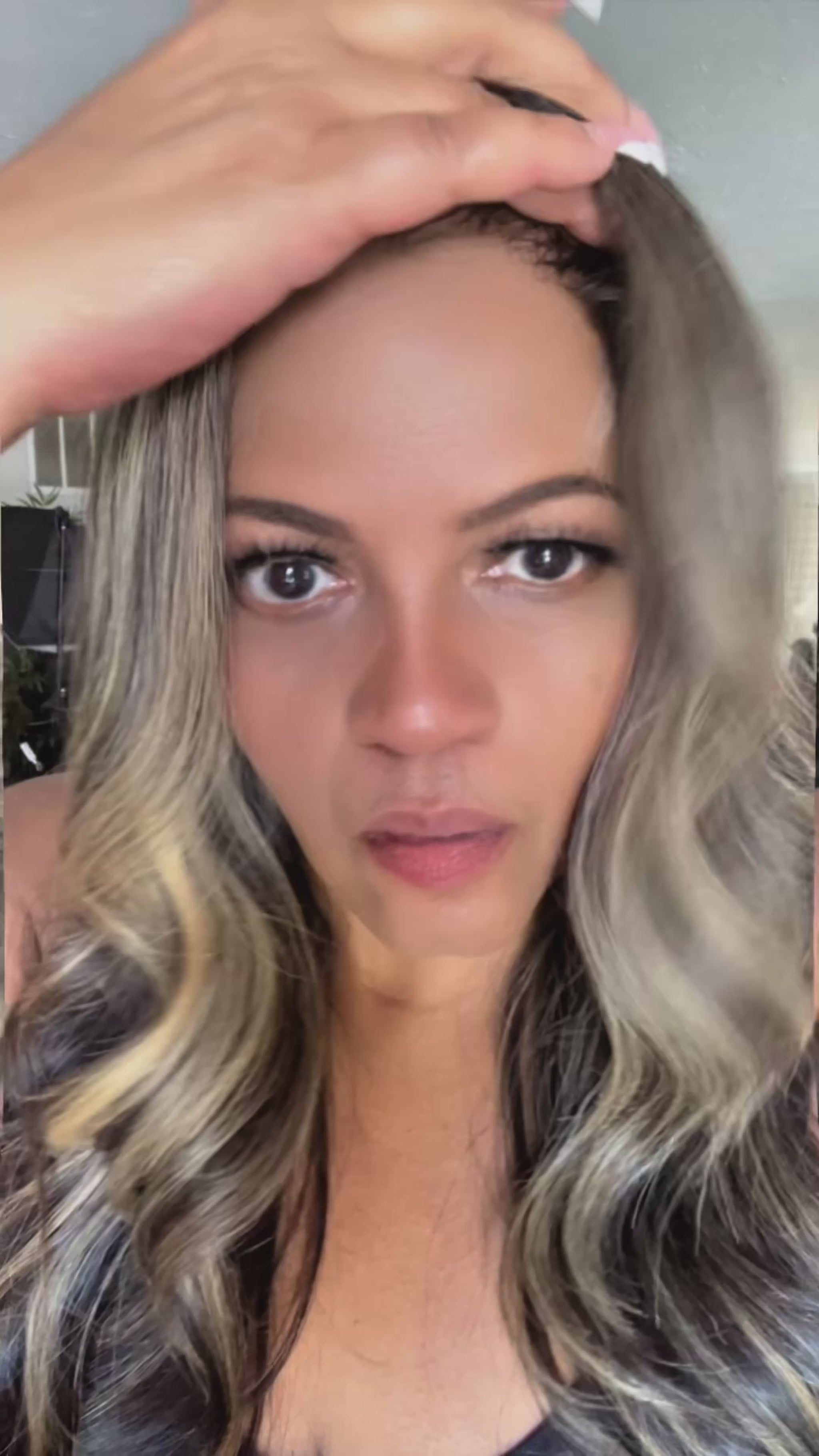 Soleil glueless blonde highlight raw hair wig with 5x5 HD closure — 200% density, natural straight with soft curls — by Glamboda